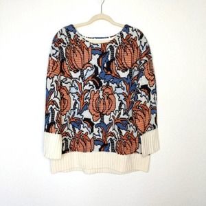 Anthropologie Floral Sweater